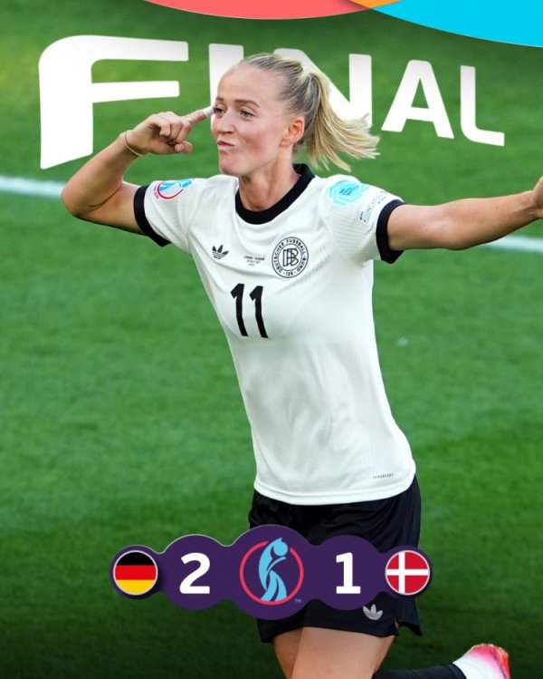 女足欧洲杯德国2-1反转  丹麦，小组赛两战全胜提前一轮晋级下一轮  八强
