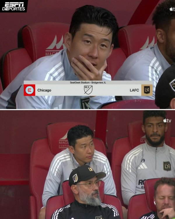 导播疯狂给镜头😂孙兴慜本轮美职联后备  待命，静候首秀