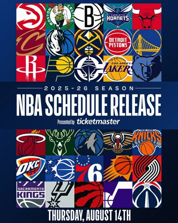 等不及了!NBA官方:2025-26赛季完整赛程将于明日公布