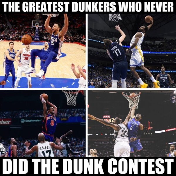 威少&维金斯上榜！美媒晒图：没有参加过灌篮大赛的最佳扣将