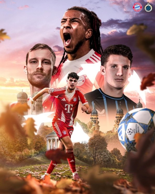 拜仁发布欧冠主场作战  迎战布鲁日海报：让我们再度为获胜  出发！